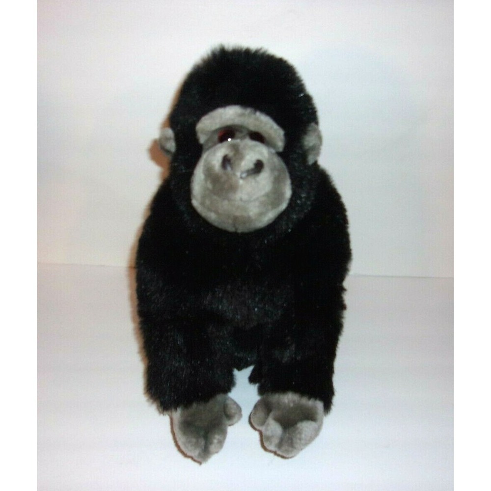 Purr-fection MJC Black Gorilla Plush Toy Vintage 1992 Gray Feet Ears Face 15"